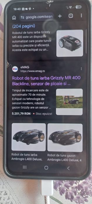Robot de tuns gazon Grizzly MR 400