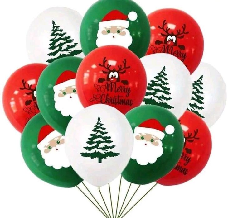 Коледна  украса - балони, банери и салфетки