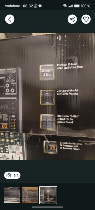 Mixer audio  Behringer EURODESK SX3242FX