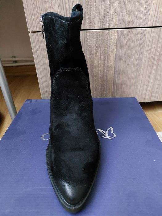 Cizme piele întoarsă negru, noi ,39