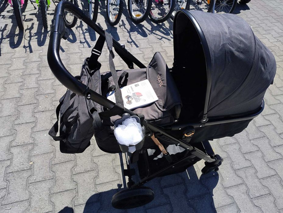 MONI Комбинирана детска количка RAFAELLO черен