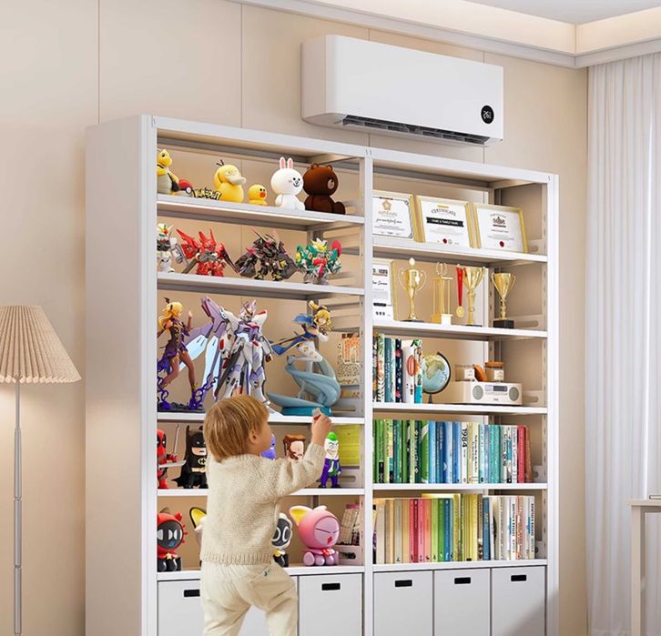 Болалар китоб жавони деворга ўрнатиладиган/ полкалари созланади