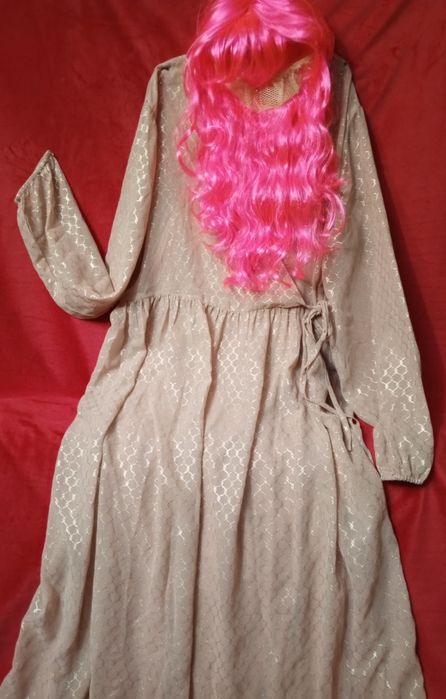 Снежинка, размер 46-50, платье, парик, шляпа, юбка, блузка
