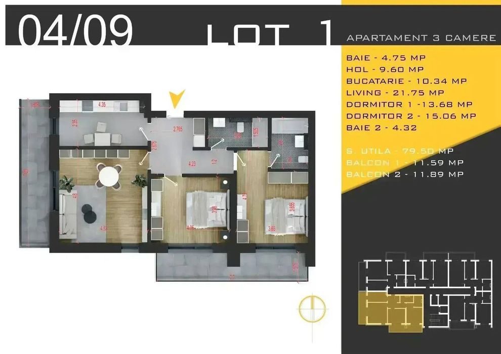 Apartament 3 camere Decomandat I Metrou Nicolae Teclu I Luminos — fotografia 3
