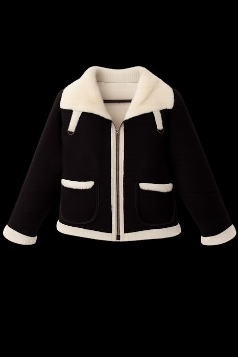 Ayollar uchun qisqa dublyonka (Shearling Jacket)