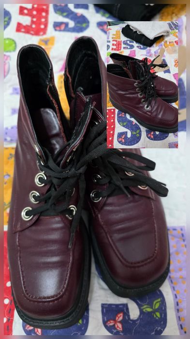 Кожаные женские ботинки