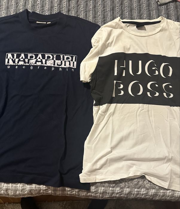 мъжки маркови тениски Hugo Boss, napapijri, tommy jeans diesel, the north face