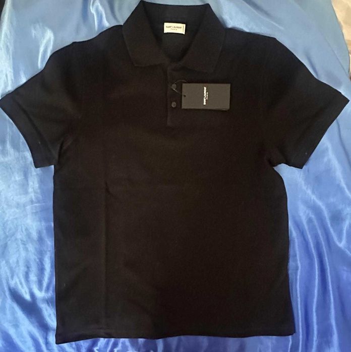 Saint Laurent: Cassandre Polo Shirt in Cotton Piqué