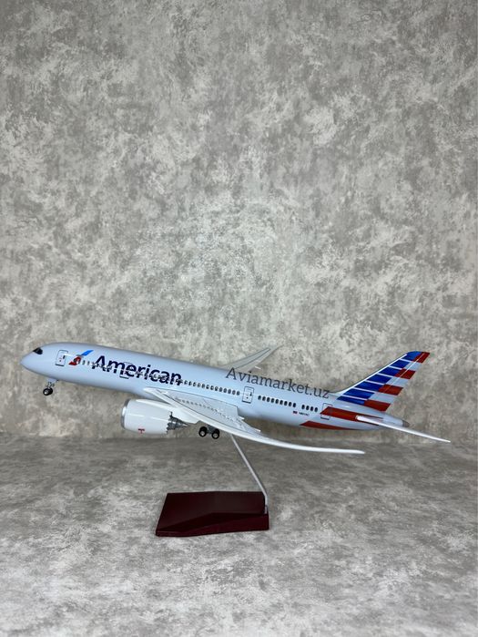 Самолет (Boeing 787-8 Dream Liner American) с LED подсветкой