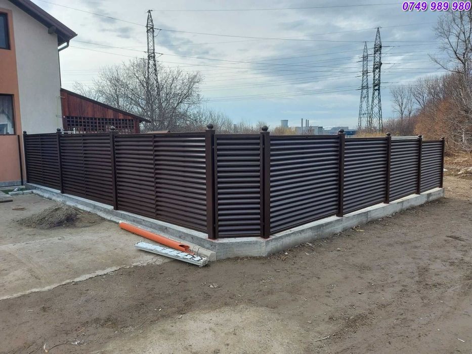 Garduri din panou stil jaluzele, din sipca metalica, tabla, plasa, BCA