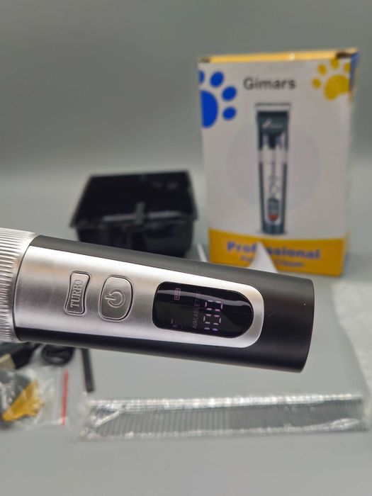 Професионална машинка за подстригване на домашни любимци Gimars, LCD!