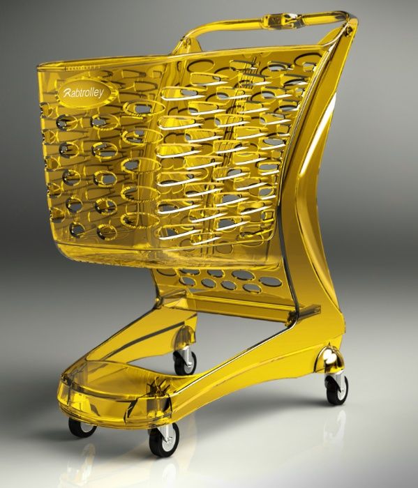 Покупательская тележка пластиковая Rabtrolley 80L