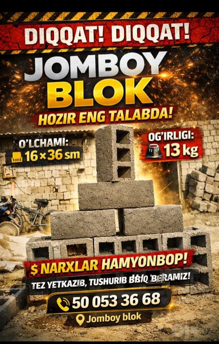 Jomboy shlaka blok sifatga javob
