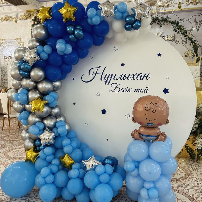 Фотозона оформление  шарами баннера