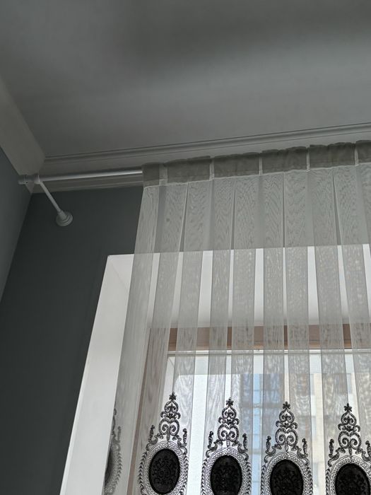 Тюли белые с узором