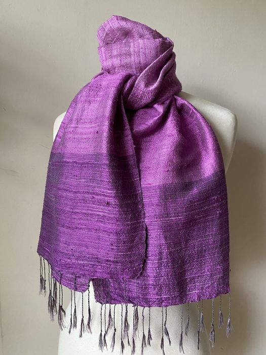 Лилав шал от кашмир, коприна, пашмина/ различни видове