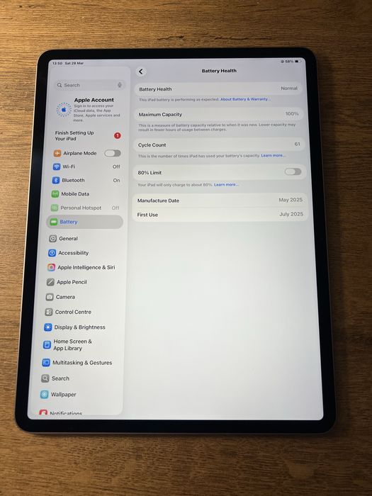 iPad Air 13 M3 256GB Перфектен