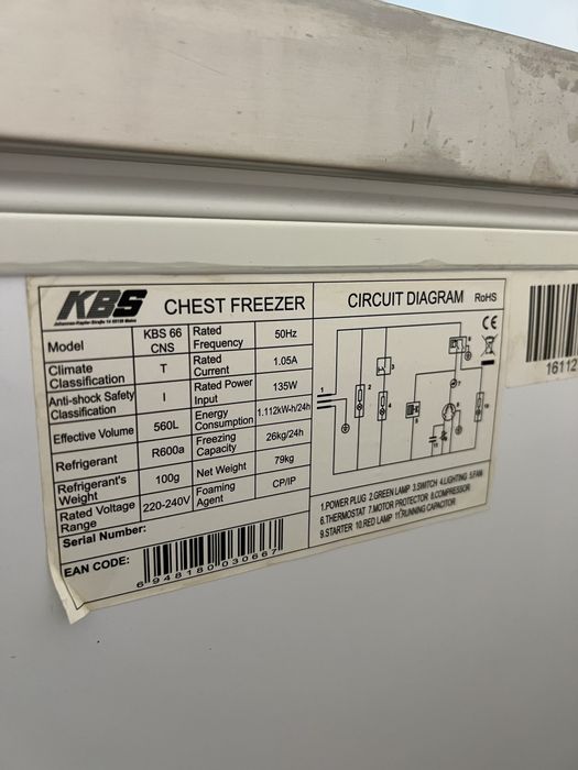 Ladă Frigorifică Profesională KBS – 567 Litri (Import Germania) – Stare bună