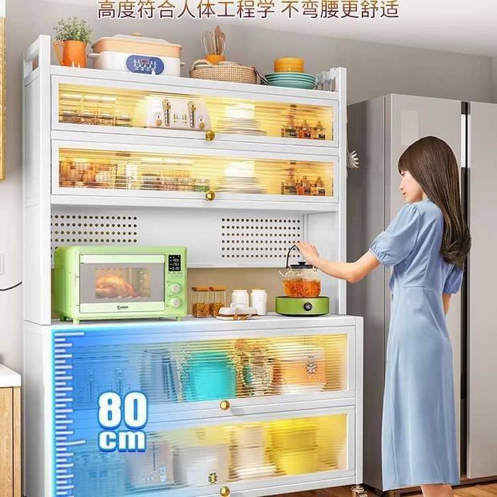 Кухонный сервант с верхней откидной дверцей/Шкаф для посуды