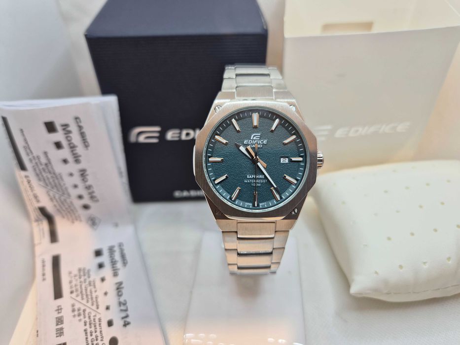 Ceas Barbati, unisex CASIO Edifice Saphire , EFR s108d-3av verde , NOU, Original,Garantie 2 ani