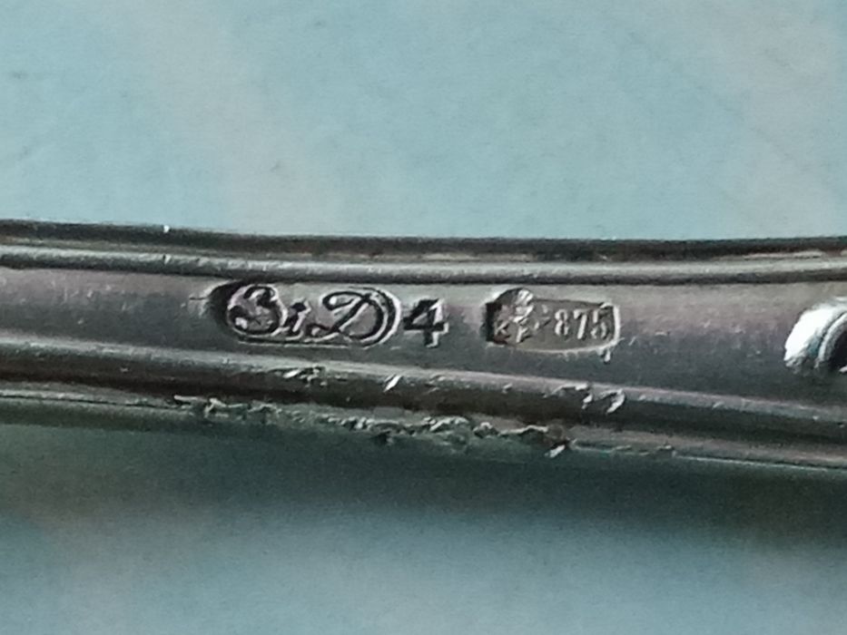 Чайные ложки серебро 875