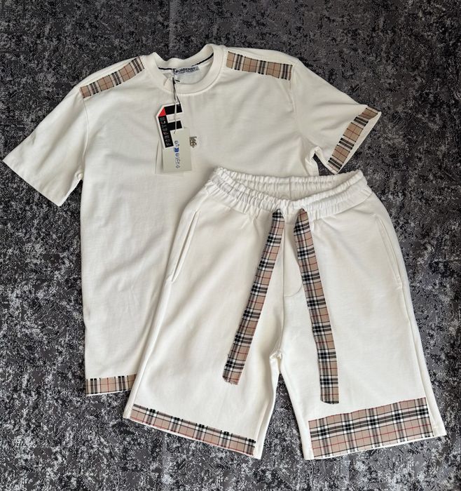 Compleu trening barbati set doua piese pantsloni scurti tricou barbati