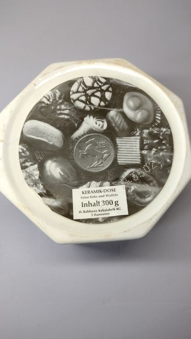 Винтидж керамична кутия за бисквитки 1914-1920