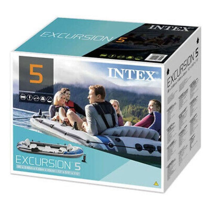 Лодка Intex Excursion 5 Помпа + Гребла
