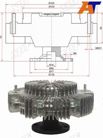 Вискомуфта Toyota Hilux