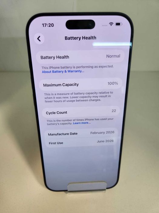 Telefon Apple Iphone: 17 Pro Max 512 GB 22 Cicluri (Ag8 Tudor/B75147) – Garantie 2 Ani!