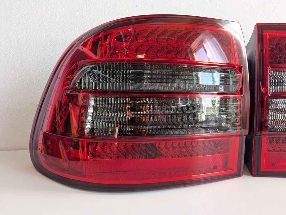 Стопове Порше Кайен 1 ЛЕД тъмни Опушени Porsche Cayenne 1 Тунинг LED