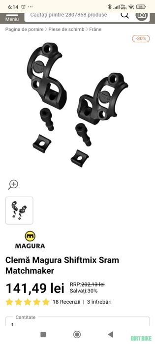 Matchmekere cleme Magura pentru frâne Sram