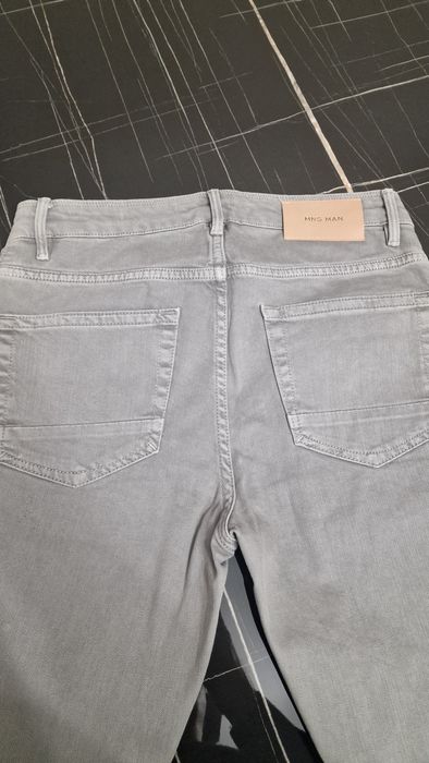 Pantaloni Mango Man slim, gri