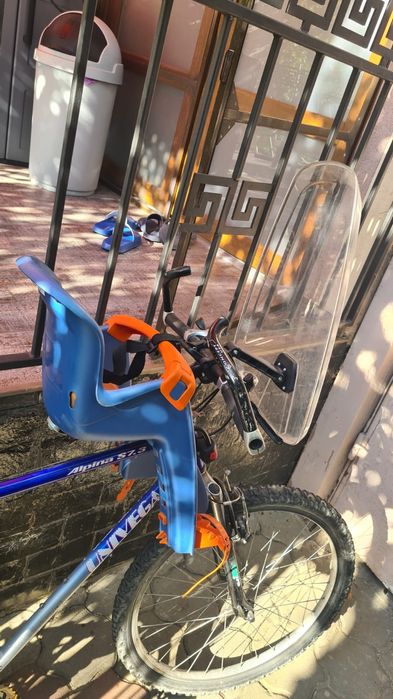 Scaun bicicleta copii + protectie vant