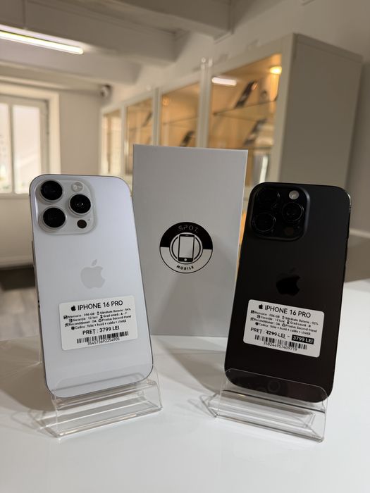  iPhone 16 PRO 256 GB  , 94% ! Garantie 12 luni + cadou
