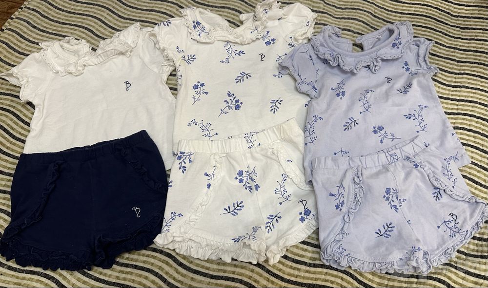 Вещи на девочку боди слипы юбка 6-9, 9-12 мес HM Reebok Mothercare