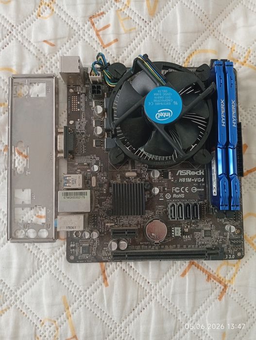 Kit Pc : ASRock H81M-VG4, CPU i5 Quad Core 3,4 GHz, 16 GB DDR3,