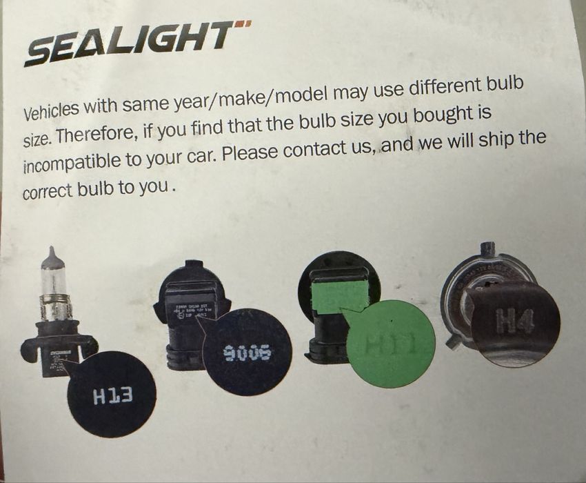 Sealight led H7