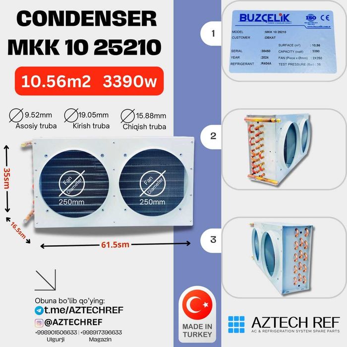BUZÇELIK компанияси испарителлари сотувда!