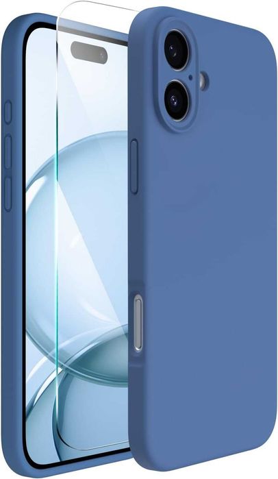 Coque ACRONIX pentru iPhone 16, Silicon de inalta calitate, Bleumarin