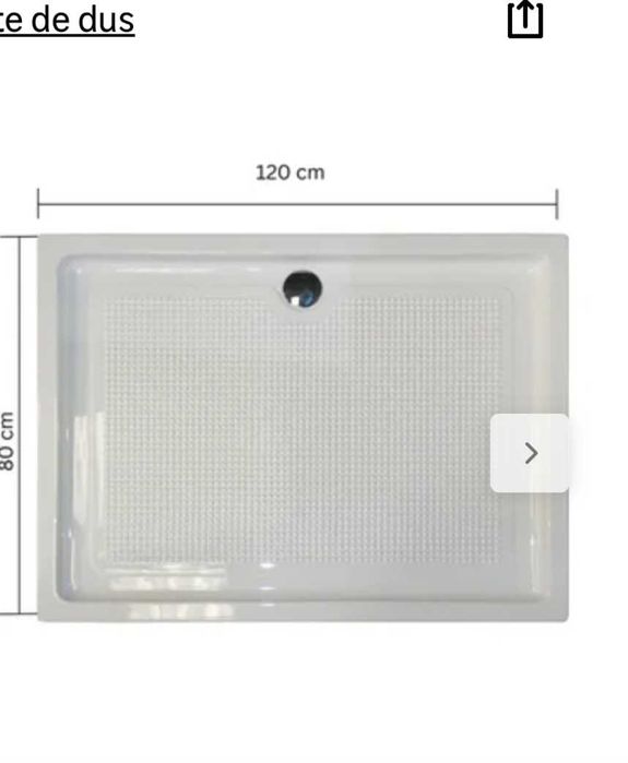 Cadita de dus acril 120x90