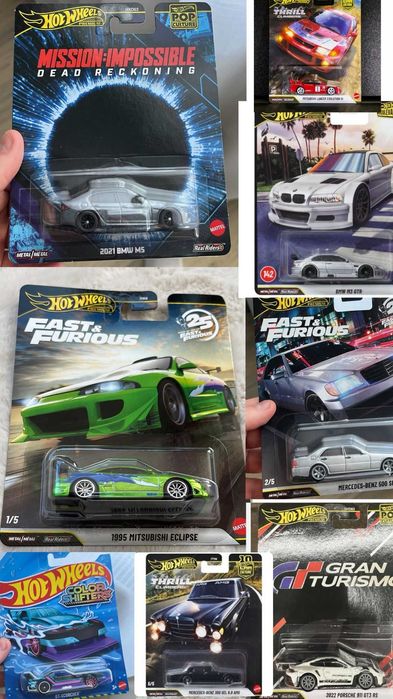 hot wheels Premium  masinuta 1/64 eclipse , bmw  m3 gtr , m5 2026