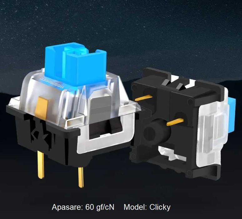 Taste REDDRAGON SMD RGB MX Switch 2 pini - Albastru - Clicky