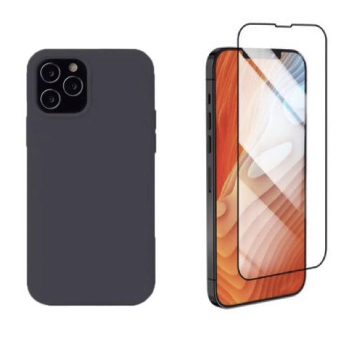 Husa Dust Inside Fin+Folie Sticla Curbata Iphone 13/14/15/PRO/MAX/MINI