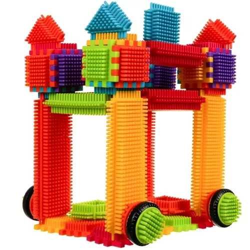 Set blocuri constructie educative Arici 192 piese Joc creativ stivuit