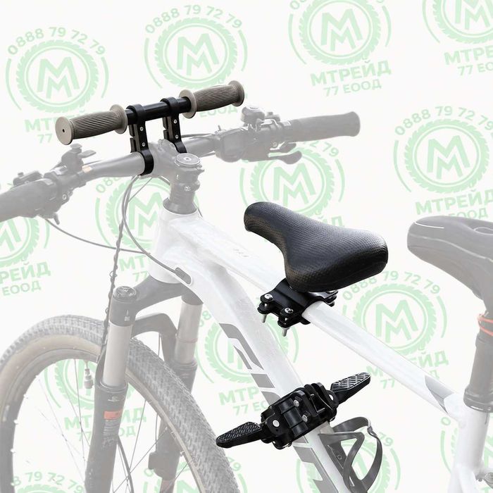 Детско столче за велосипед MIANQI с дръжки, преден монтаж, 2-5 г., до 22кг