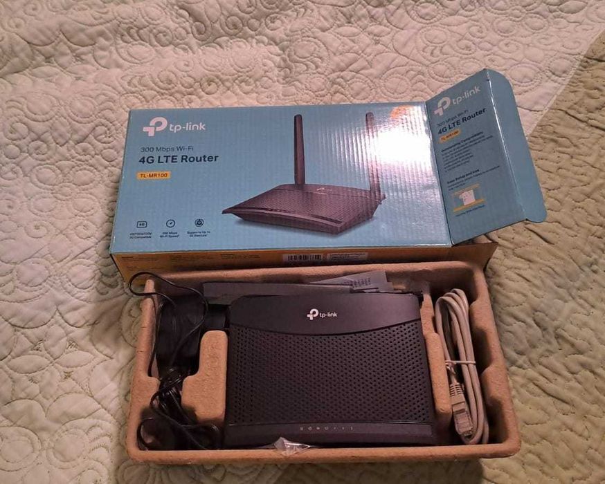 Router wireless TP-Link TL-MR100, N300, 4G LTE
