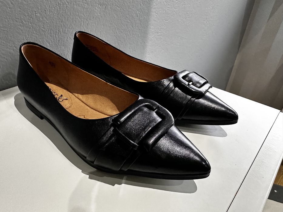 Balerini NOI, piele neagră Caprice , 37,5