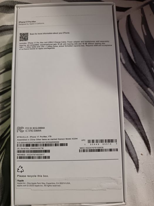 iPhone 17 Pro Max 1TB