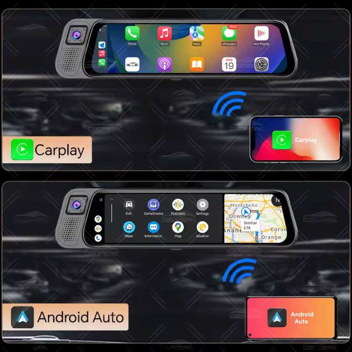 Camera de bord Auto tip Oglinda,Navigatie Auto Carplay si Android auto